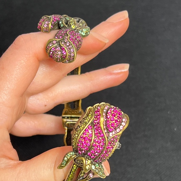 Heidi Daus Watch Tulip Flower Pink Bracelet with Crystals - Works - Picture 10 of 13